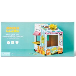 Color-Your-Own Summer Market Stand DIY Art Kit - Mondo Llama Life Size